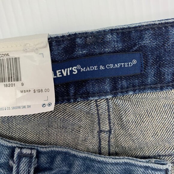 Levis Made & Crafted Jeans Size 26 Two Tone Color Blocked Mid Rise Crop NWT - Picture 5 of 12